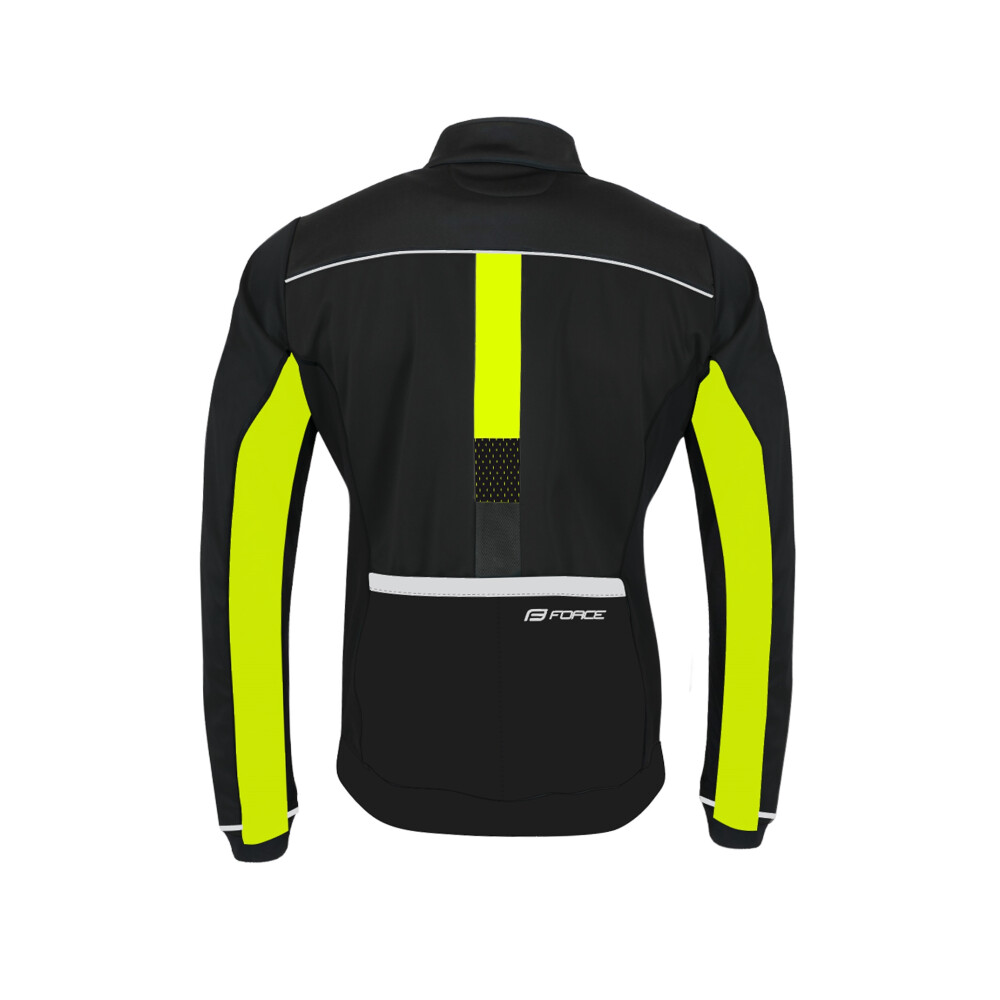 bunda F FROST KID softshell, černo-fluo