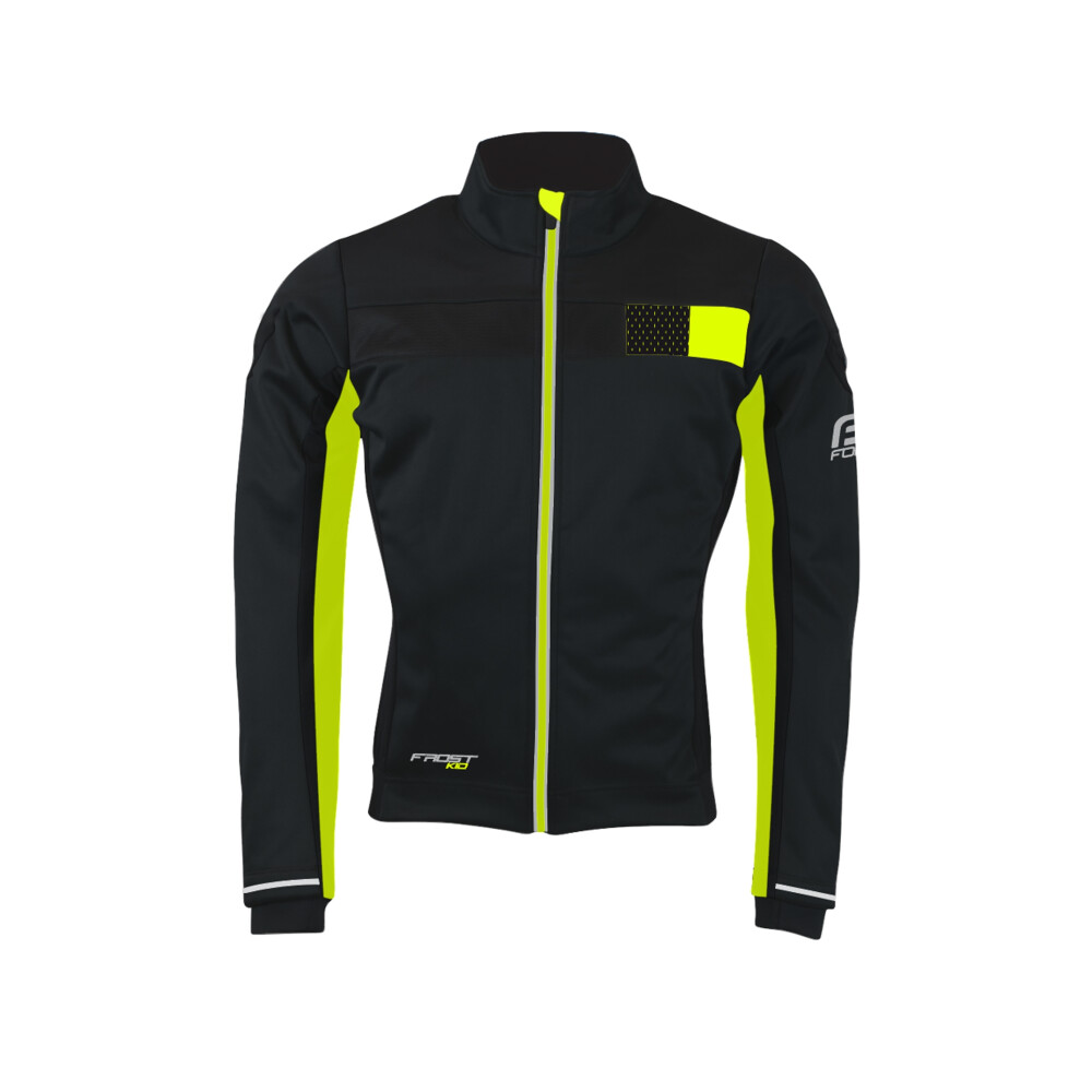 bunda F FROST KID softshell, černo-fluo