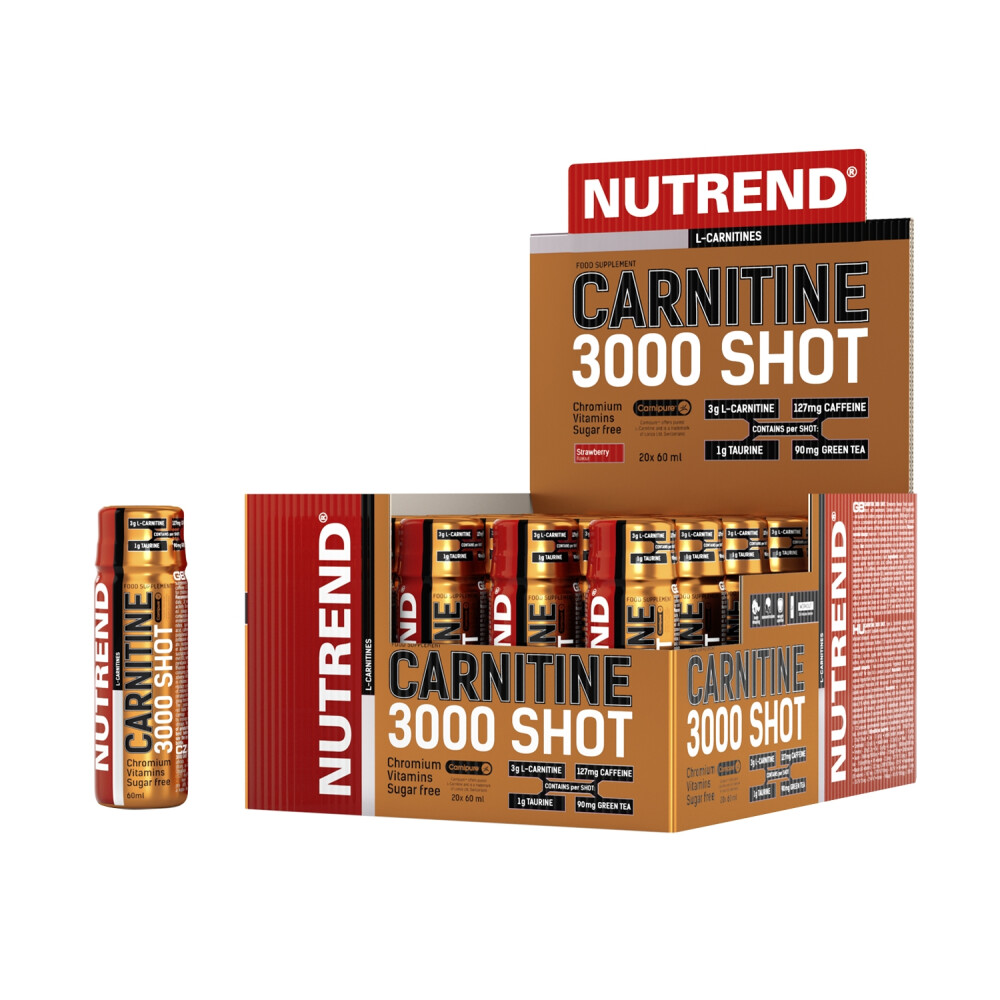 Carnitine 3000 Shot, 20x 60 ml box, jahoda