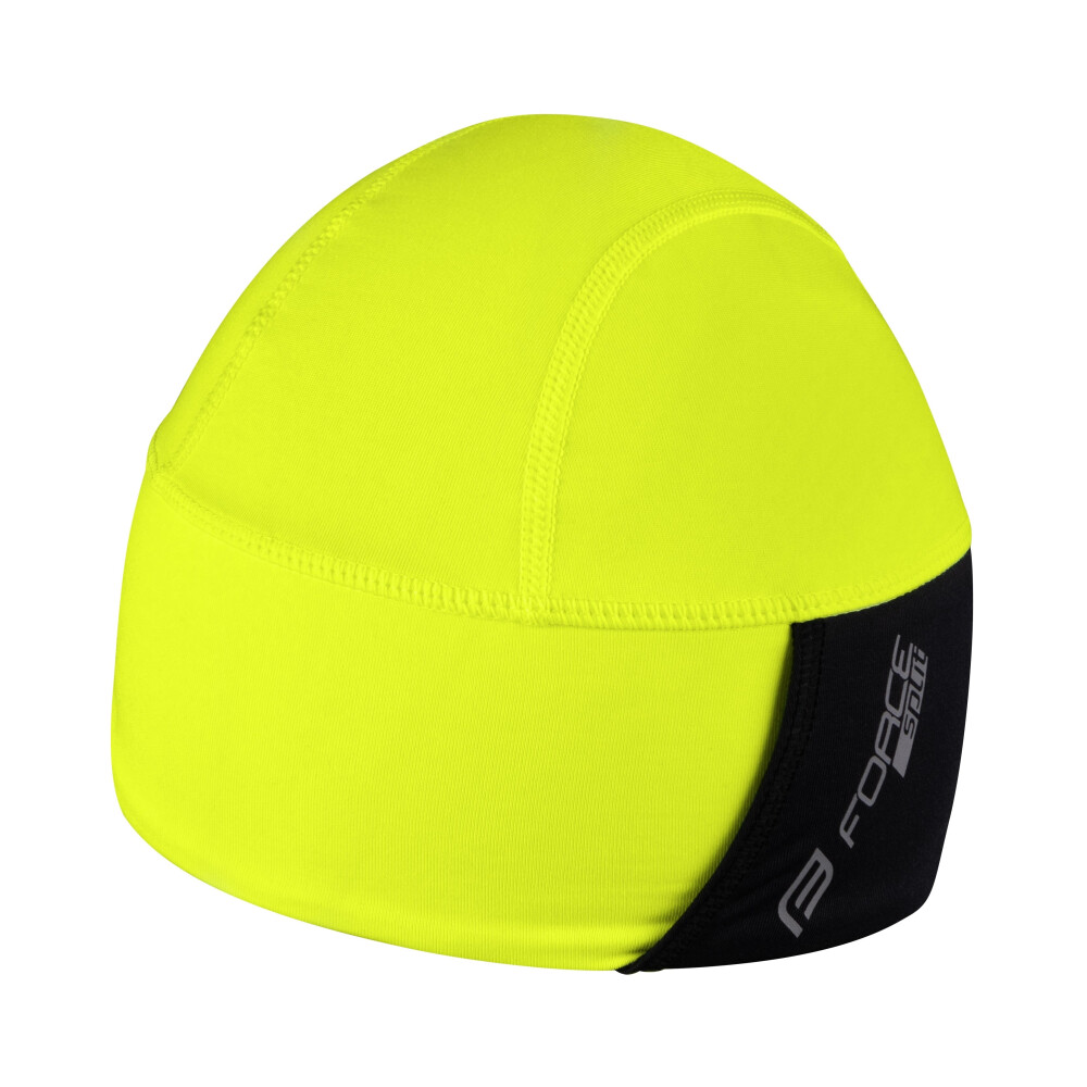 čepice pod přilbu FORCE SPLIT zateplená, fluo