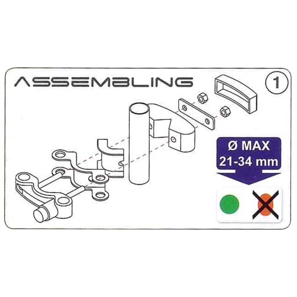 držák přední sedačky BELLELLI HANDLEFIX 21-34 mm