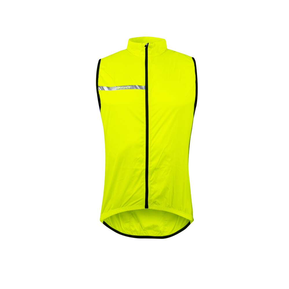 vesta FORCE WINDPRO KID, plná záda, fluo