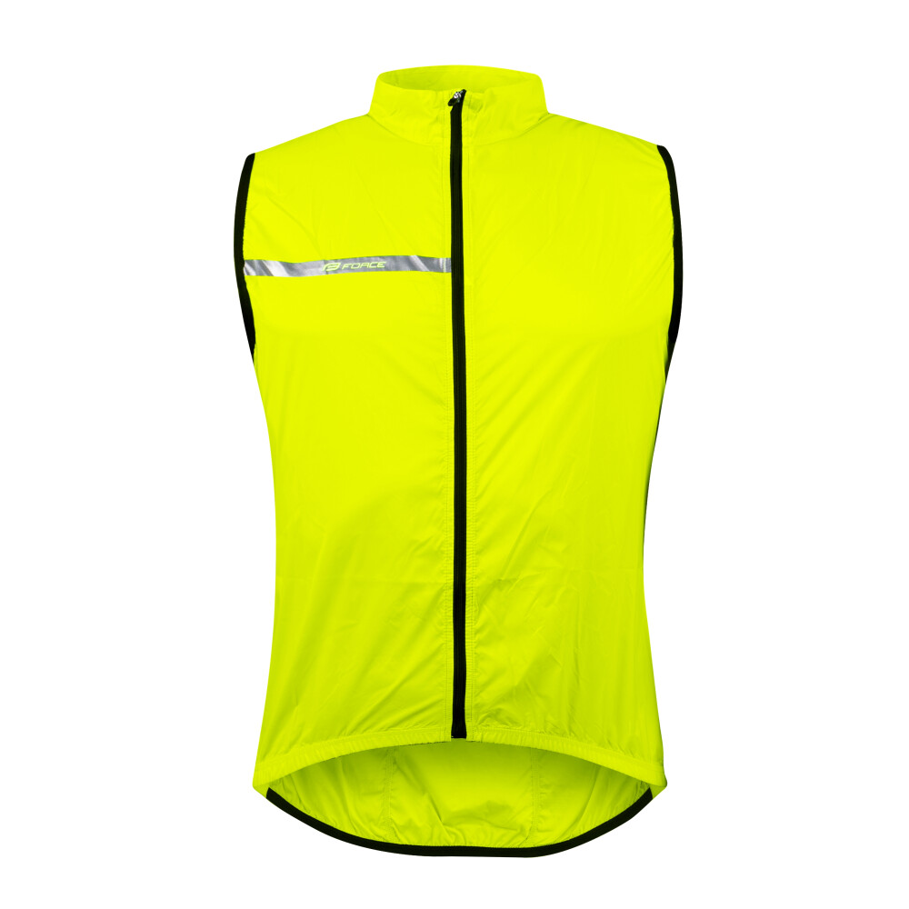 vesta FORCE WINDPRO, plná záda, fluo