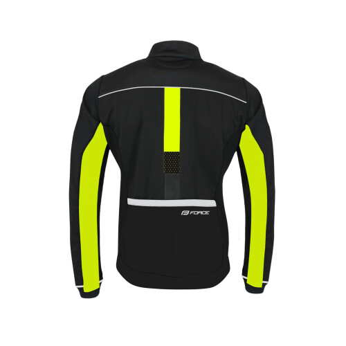 bunda F FROST KID softshell, černo-fluo