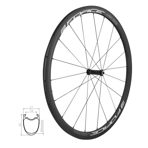 kolo přední siln. FORCE TEAM SP KARBON 33 plášťové