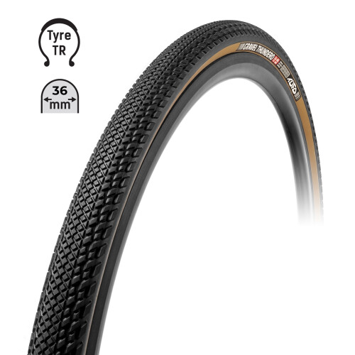 plášť TUFO Gravel THUNDERO 700x36C, bezduš.črn/béž